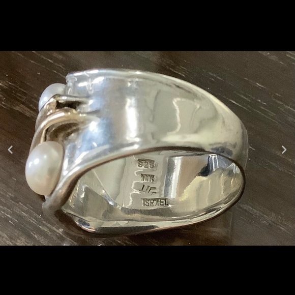 Hagit Gorali Sterling Silver & 14k gold Pearl ring - Picture 11 of 13